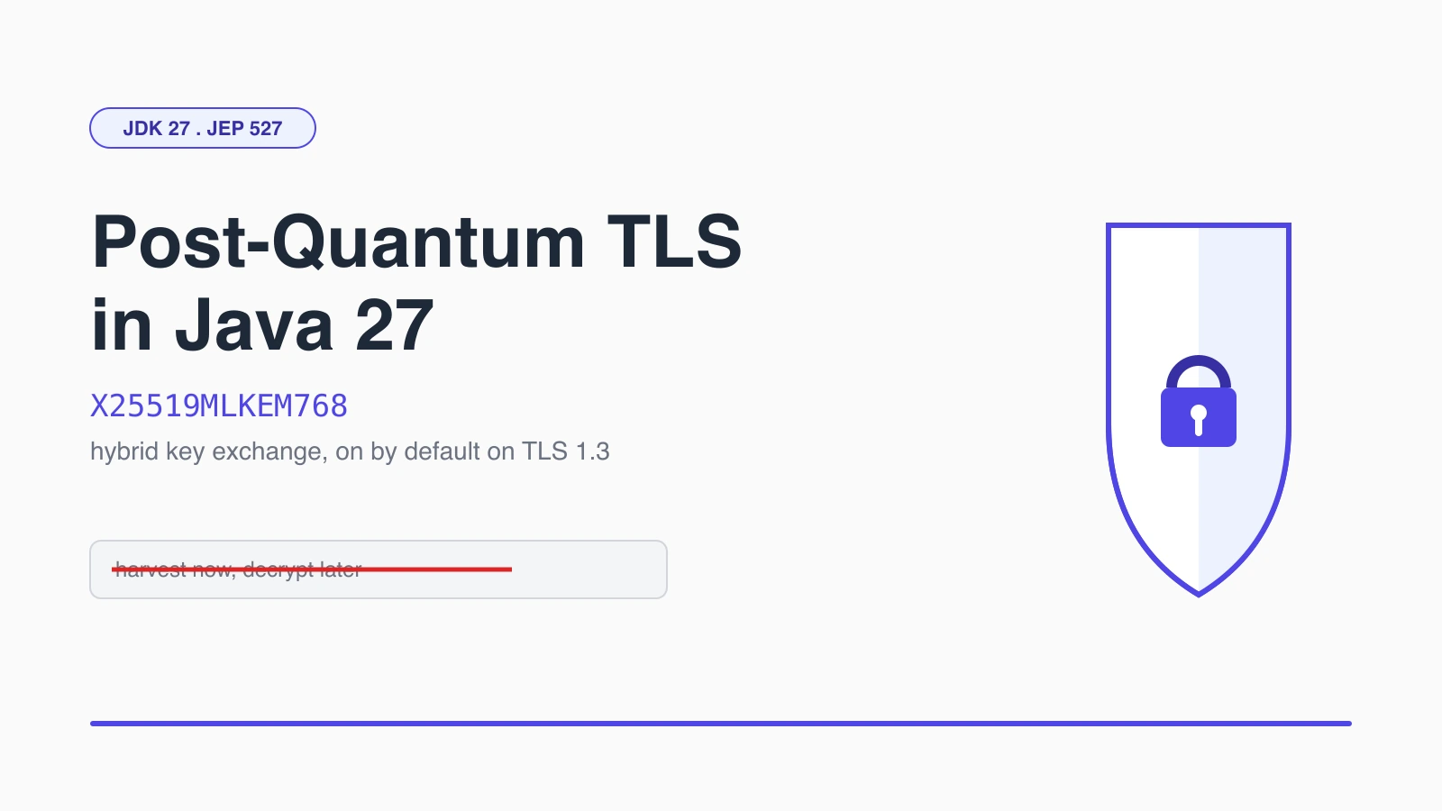 How to Use Post-Quantum TLS in Java 27 (JEP 527)